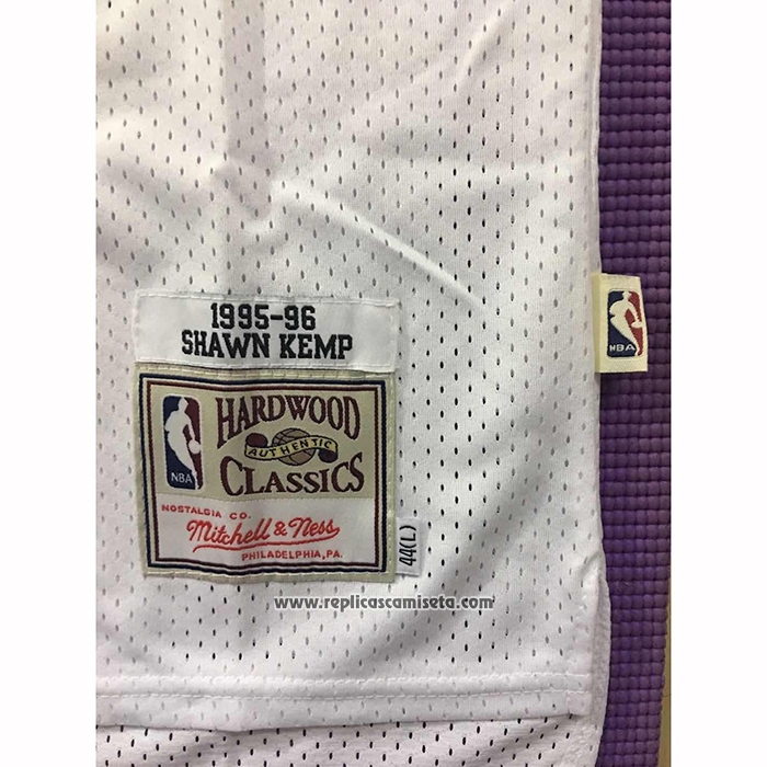 Camiseta Seattle SuperSonics Shawn Kemp #40 Historic Retro Blanco